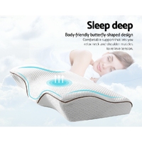 Giselle Bedding Memory Foam Contour Pillow Grey thumbnail