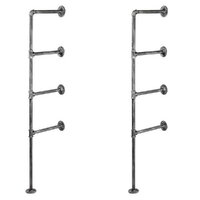 Artiss Floating DIY Pipe Shelf Metal Brackets Set of 2 thumbnail