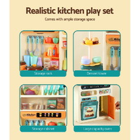 Keezi Kids Kitchen Pretend Play Set Cooking Sound Steam Light Function thumbnail