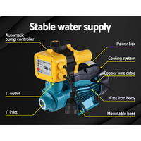 Giantz Peripheral Water Pump Garden Boiler Car Wash Electric Irrigation QB60 Yellow thumbnail