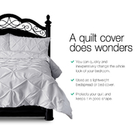 Giselle Bedding Quilt Cover Set Diamond Pinch Grey King thumbnail