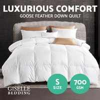Giselle Bedding 700GSM Goose Down Feather Quilt Single thumbnail