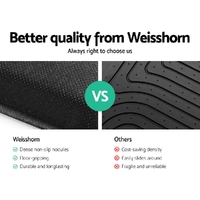 Weisshorn Car Floor Mats Rubber Fits Ford Ranger PX PX2 PX3 Dual Cab 2011-2022 3D thumbnail