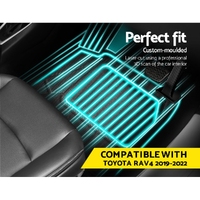 Weisshorn Car Rubber Floor Mats Front And Rear Compatible For Toyota RAV4 2019-2022 thumbnail