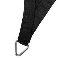 Instahut Shade Sail 5x5x5m Triangle 280GSM 98% Black Shade Cloth thumbnail