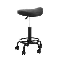 Artiss Salon Stool Saddle Swivel Chair thumbnail