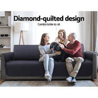 Artiss Sofa Cover Couch Covers 4 Seater 100% Water Resistant Dark Grey thumbnail