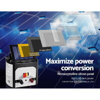 Giantz Fence Energiser 8KM Solar Powered 0.3J Electric Fencing Charger thumbnail