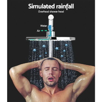 Cefito 9'' Rain Shower Head Set Handheld Round High Pressure Twins Tap Chome thumbnail