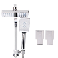 Cefito 8'' Rain Shower Head Set Handheld Round High Pressure wins Tap Chrome thumbnail