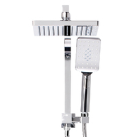 Cefito 8'' Rain Shower Head Set Handheld Square High Pressure Chrome thumbnail