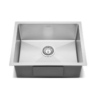 Cefito 54cm x 44cm Stainless Steel Kitchen Sink Under/Top/Flush Mount Black thumbnail