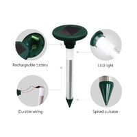 10X Solar LED Snake Repeller Multi Pulse Plus Ultrasonic Pest Rodent Repellent thumbnail
