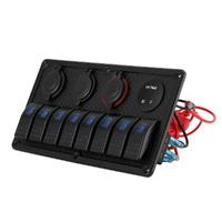 Giantz 8 Gang 12V Switch Panel For Car Boat Marine USB ON-OFF LED Rocker Toggle thumbnail