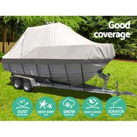 Seamanship Boat Cover 25-27ft Trailerable Jumbo Marine 600D Heavy Duty Grey thumbnail