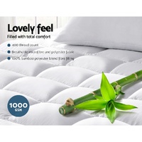 Giselle Bedding Mattress Topper Pillowtop Bamboo King Single thumbnail