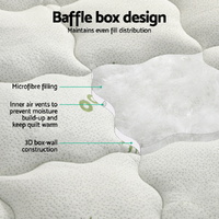 Giselle Bedding Mattress Topper Pillowtop Bamboo 7.5cm King thumbnail