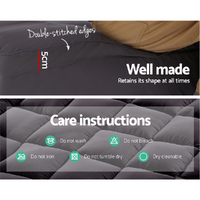 Giselle Bedding Mattress Topper Pillowtop Bamboo Charcoal Queen thumbnail
