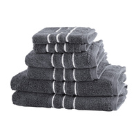 6 Pack Bath Towels Set Cotton Towel Grey thumbnail