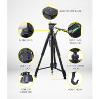 Weifeng Professional Camera Tripod Stand Mount DSLR Travel Adjustable 62-160cm Black thumbnail