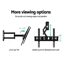 Artiss TV Wall Mount Bracket for 23"-55" LED LCD TVs Full Motion Strong Arms thumbnail