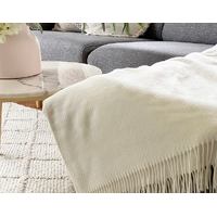 Chiswick Throw - Merino Wool/Cashmere - Ivory thumbnail