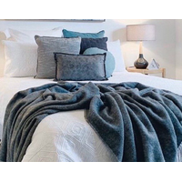 Chiswick Throw - Merino Wool/Cashmere - Charcoal thumbnail