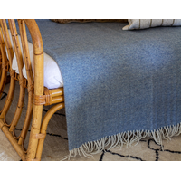 Hampton Throw - Merino Wool Blend - Blue thumbnail