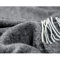 Hampton Throw - Merino Wool Blend - Dark Grey thumbnail