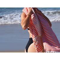 PORTSEA TURKISH COTTON TOWEL - CORAL thumbnail