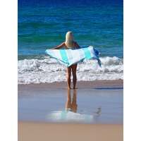 SORRENTO TURKISH COTTON TOWEL - OCEAN thumbnail
