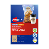 AVERY Label Rd Brn 60mm 12Up Pack of 15 thumbnail