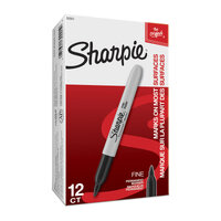 SHARPIE Permanent Marker Fine Point Black Box of 12 thumbnail