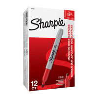 SHARPIE Fine Point Permanent Marker Red Box of 12 thumbnail