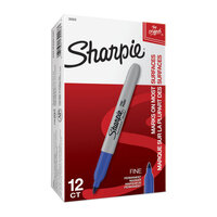 SHARPIE Fine Point Permanent Marker Blu Box of 12 thumbnail