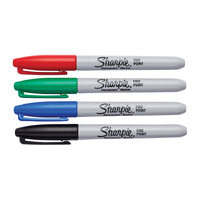 SHARPIE Permanent Marker Fine Point Tip Assorted Pack of 4 Box of 6 thumbnail
