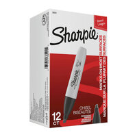 SHARPIE Chisel Tip Permanent Marker Black Box of 12 thumbnail