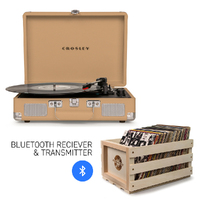 CROSLEY Crosley Cruiser Light Tan - Bluetooth Turntable & Record Storage Crate thumbnail