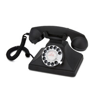 GPO RETRO GPO 200 ROTARY TELEPHONE - BLACK thumbnail