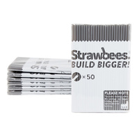 STRAWBEES Strawbees Construction Pipes  - Grey thumbnail