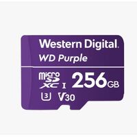 WESTERN DIGITAL Digital WD Purple 256GB MicroSDXC Card 24/7 -25°C to 85°C Weather & Humidity Resistant for Surveillance IP Cameras mDVRs NVR Dash Cams thumbnail