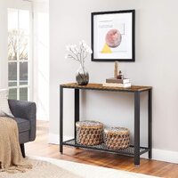 Console Table Metal Frame Rustic Brown thumbnail