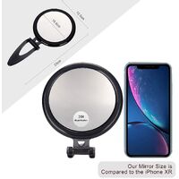 20X Magnifying Hand Mirror Two Sided Use for Makeup Application, Tweezing, and Blackhead/Blemish Removal (12.5 cm Black) thumbnail