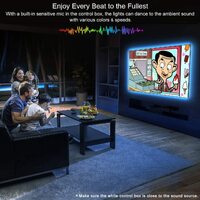 12M LED Strip Lights Rope Light for Bedroom and Home (5050 Lights Strip App with Remote Control) thumbnail