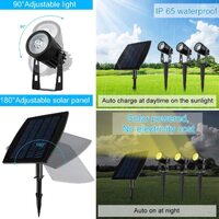 3 x LED Spotlights Powered Solar Garden Lights Outdoor Waterproof (Warm White) thumbnail