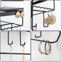 Wall Mounted Classic Black Iron Designer for Cosmetics and Jewelry Storage Shelf thumbnail