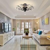 Crystal Ceiling Light Vintage Chandelier, 5 Lights thumbnail