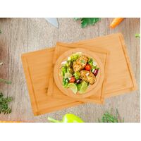 3 Pieces Bamboo Cutting Board with Juice Groove and Mobile Holder included for Home Kitchen thumbnail