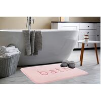 Extra Thick Memory Foam & Super Comfort Bath Rug Mat for Bathroom (60 x 40 cm, Pink) thumbnail