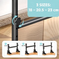 Bamboo Toilet Stool Foldable and Adjustable Height with Non-Slip Layer for Bathroom thumbnail